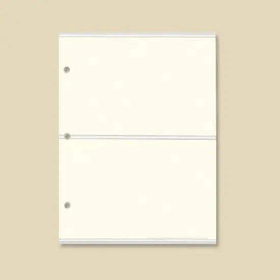 Gallery Leather Recipe book to write your own recipes - 3 Ring Recipe Binder With Protective Plastic Sleeves, Blank Cards, 25 Pocket Pages and Ivory Cards, Refillable - 9.25 x 8 " Pkt pg item #11336 {1}