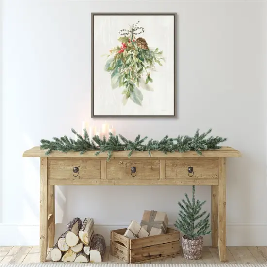 Floursack Holiday XII Plaid by Danhui Nai Canvas Art Framed {5}