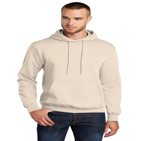 Port & Company&reg; Core Fleece Pullover Hooded Sweatshirt Natural {1}