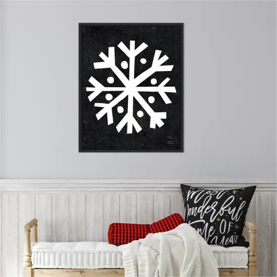 Christmas Whimsy Snowflake by Michael Mullan Canvas Art Framed {6}