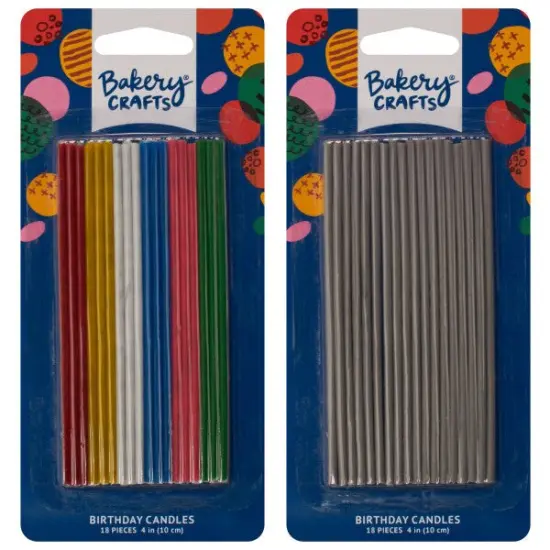 Sparkler Smooth Specialty Candles, 18pc Grey {2}