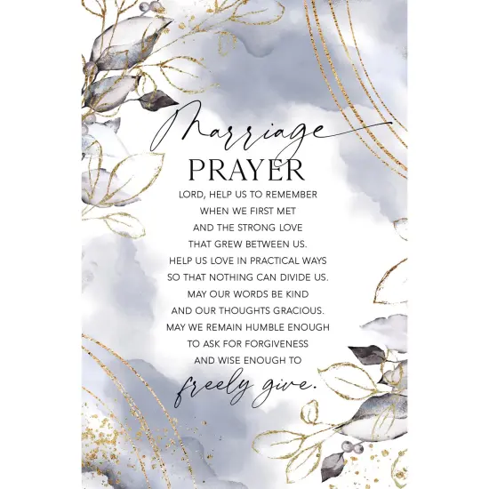 Dexsa Marriage Prayer Wood Plaque with Easel and Hanger 6 inches x 9 inches {1}