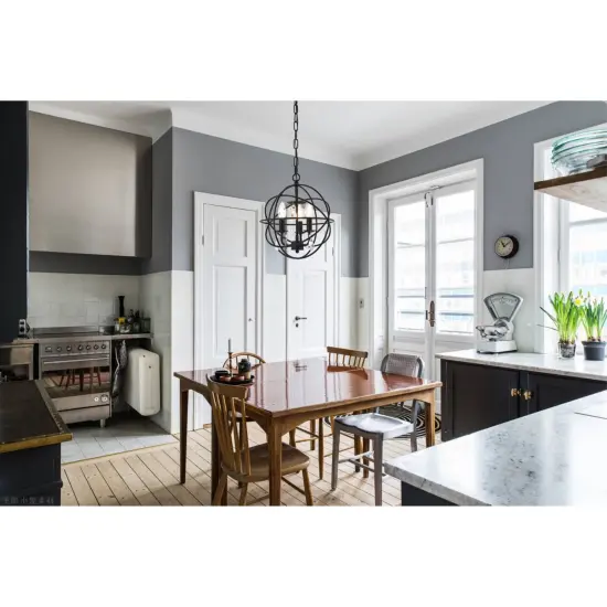 Wallace 3 light Matte Black Pendant {2}