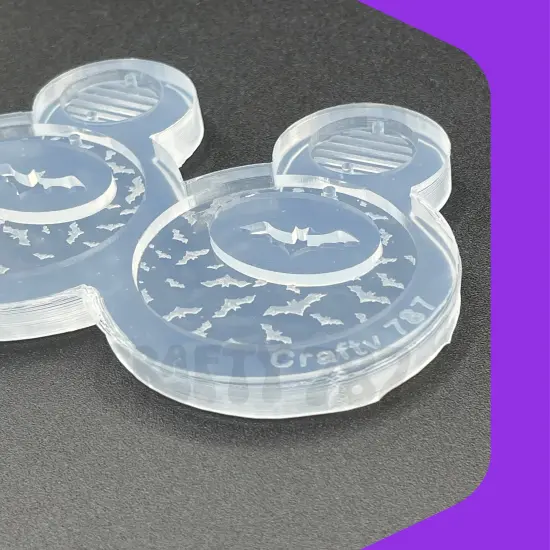 Bats Dangle Earring Silicone Mold, Resin Mold (B15) {3}