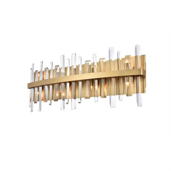 Serena 30 inch crystal bath sconce in satin gold {3}