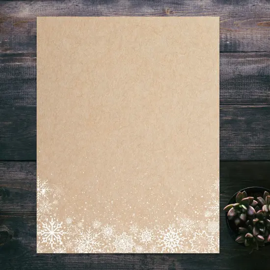 Great Papers! White Snowflakes Holiday Letterhead, Invitations and Announcements, Printer Friendly, 8.5"x11", 80 Pack {3}