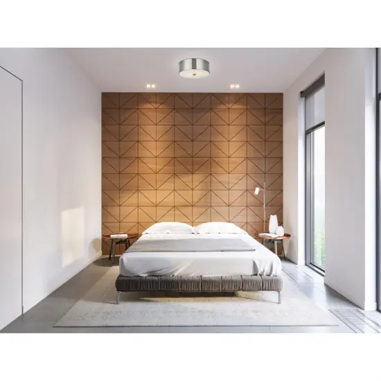 Hazen 2 light 12 inch Burnished Nickel flush mount {2}