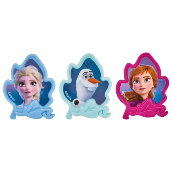 Frozen II Elsa, Anna and Olaf Cupcake Rings, 12ct {2}