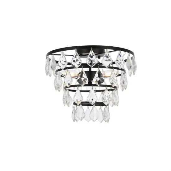 Ella 14 inch flush mount in black {1}