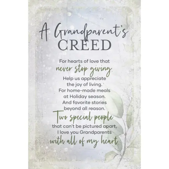Dexsa Grandparent's Creed Wood Plaque 6x9 {1}