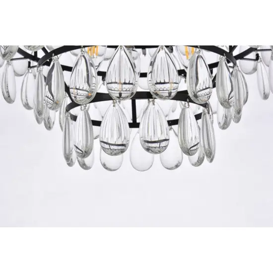 Mila 16 inch flush mount in black {4}