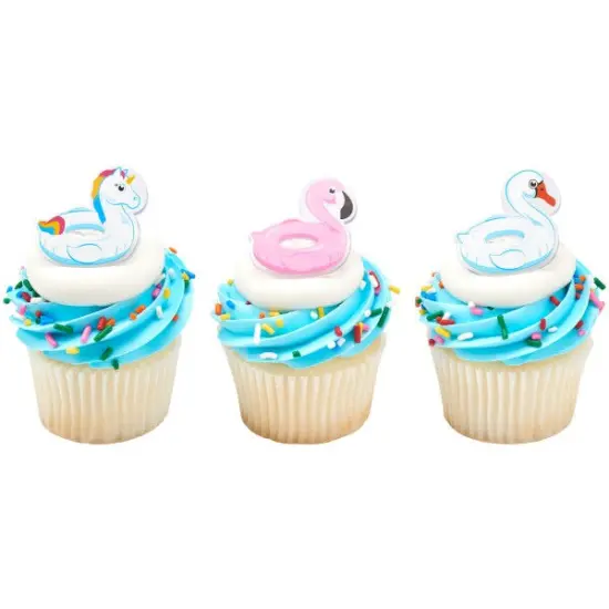 Pool Floaties Cupcake Rings, 12ct {2}