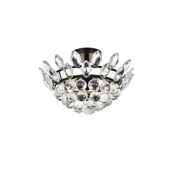 Emilia 14 inch flush mount in black {3}