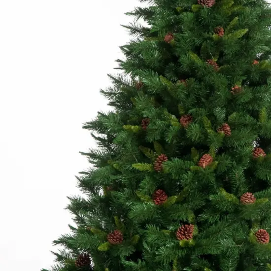 Artificial Christmas Tree - 7.5' Unlit - Springfield Pine w/ Pinecone Holiday Tree {3}
