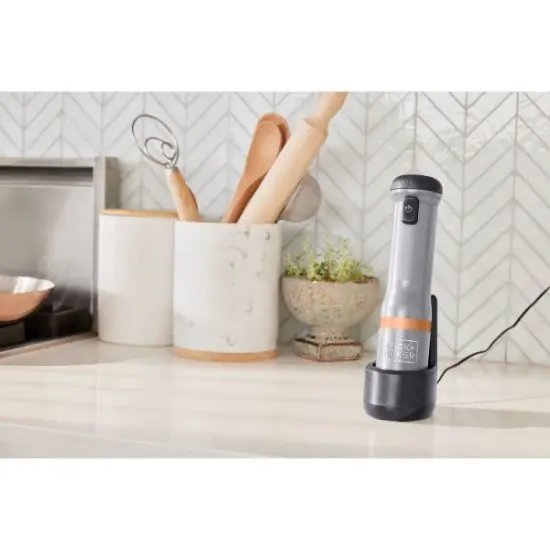 BLACK+DECKER Kitchen Wand Blender Kit, Grey (BCKM1011K01) {6}