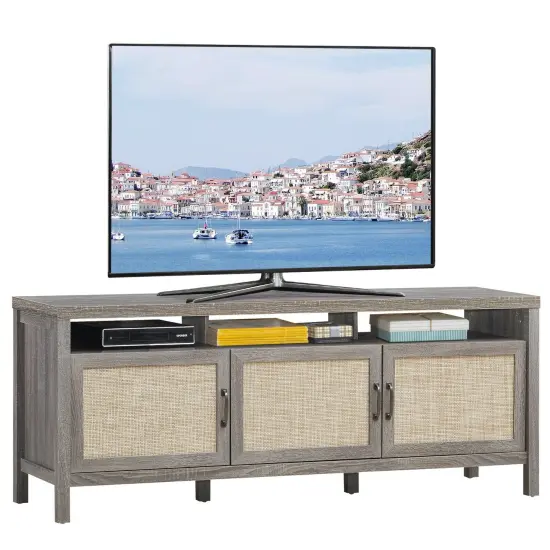 Universal TV Stand Entertainment Media Center for TV's up to 65 Inch Grey {5}