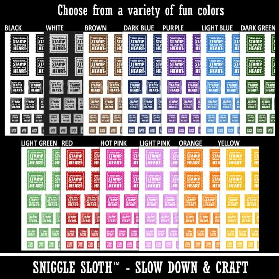 Place Your Stamp All Over My Heart Love Valentine's Day Temporary Tattoo Water Resistant Fake Body Art Set Collection Orange {3}