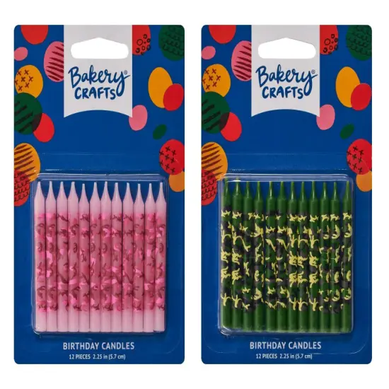 Camouflage Specialty Candles, 12pc Pink {2}
