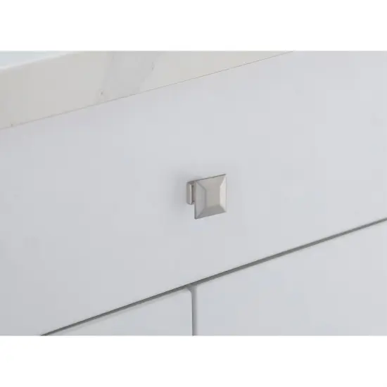 Cecil 1.3" Brushed Nickel Square Knob Multipack (Set of 10) {3}