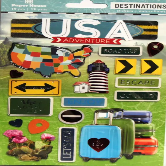 Paper House USA Adventure Dimensional Stickers {1}