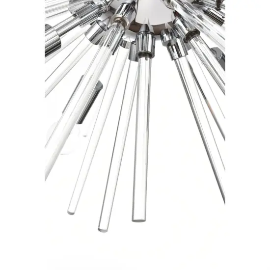 Sienna 42 inch crystal rod pendant in chrome {6}