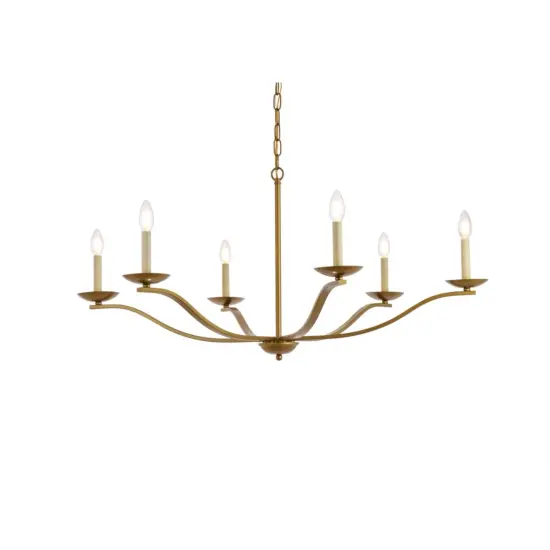 Trey 42 inch pendant in brass {3}