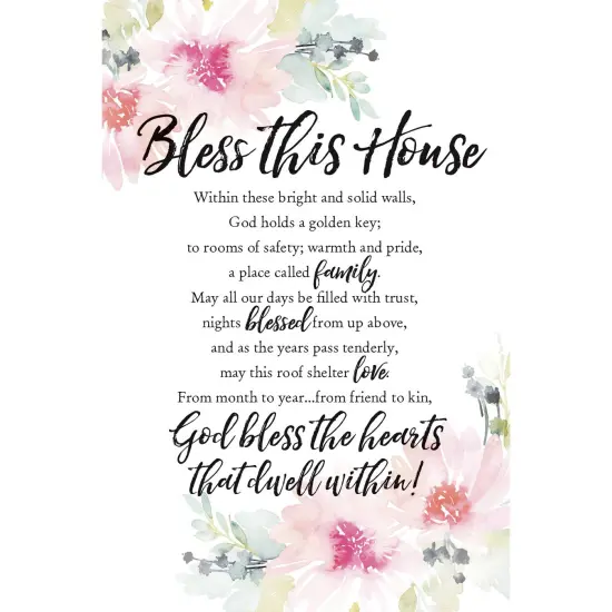 Dexsa Bless This House Woodland Grace Series 6" x 9" Wood Plaque with Easel {1}