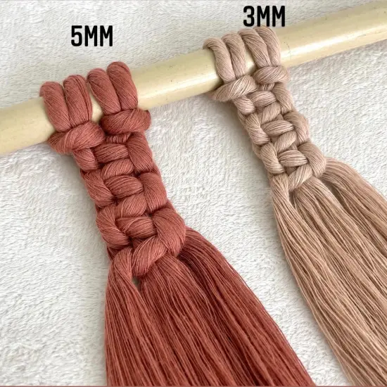 3mm EGYPTIAN GIZA COTTON | Single Strand Macrame Cord Satin Sand {7}