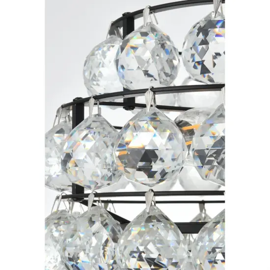 Savannah 12 inch pendant in black {5}