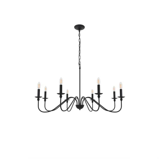 Rohan 8 light Matte Black Pendant {3}