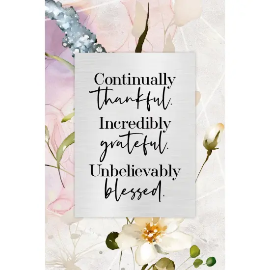 Dexsa Continually Thankful Wood Plaque with Easel and Wall Hanger 6"x9" {1}