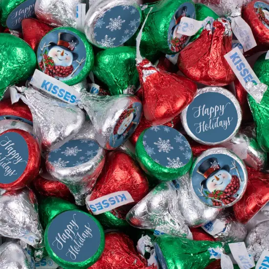 Christmas Candy Party Favors Chocolate Hershey's Kisses Bulk - Jolly Snowman {1}