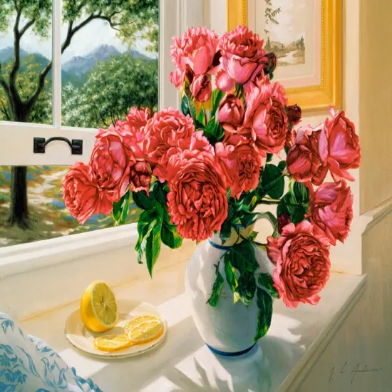 3000 Piece Jigsaw Puzzle,Summer Reminiscence, Still nature puzzle, Flowers in a vase, Adult Puzzle, Castorland C-300631-2 {2}
