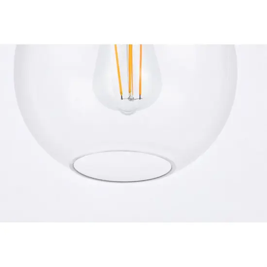 Emett 1 light Brass and Clear glass plug in pendant {4}