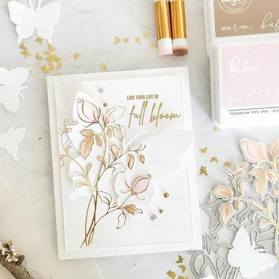 Pinkfresh Studio Hot Foil Plate-Delicate Rosebuds {4}