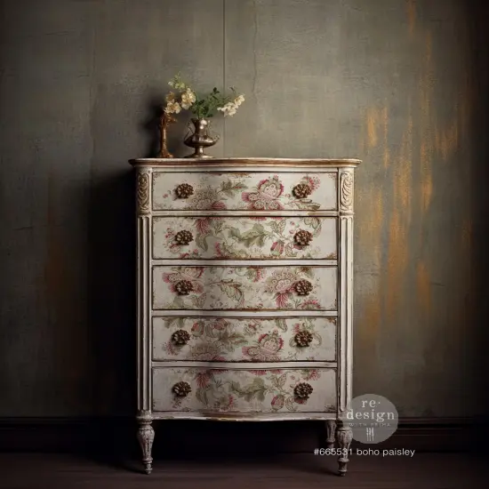Prima Marketing Re-Design Decor Transfers 24"X35"-Boho Paisley {5}