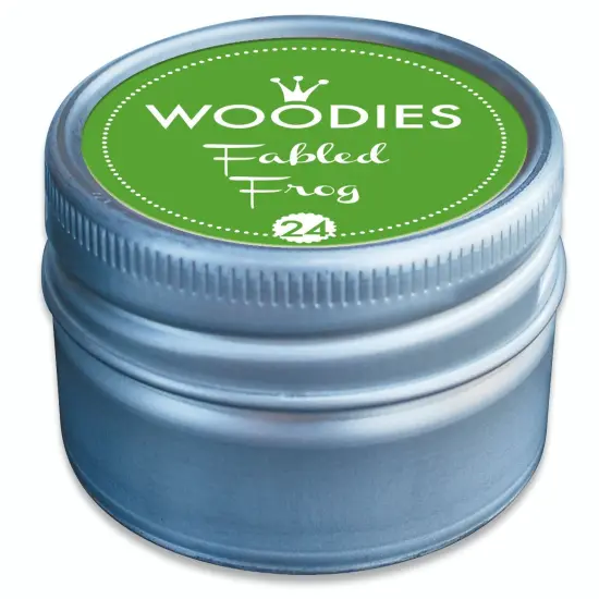 WOODIES Stamp Pad Ink Tin, Fabled Frog, Dye-based Ink, Vibrant Color, 1-1/2 round Tin {2}