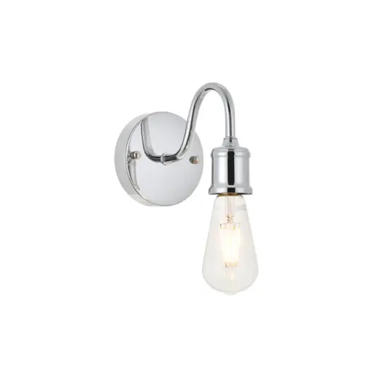 Serif 1 light chrome Wall Sconce {1}