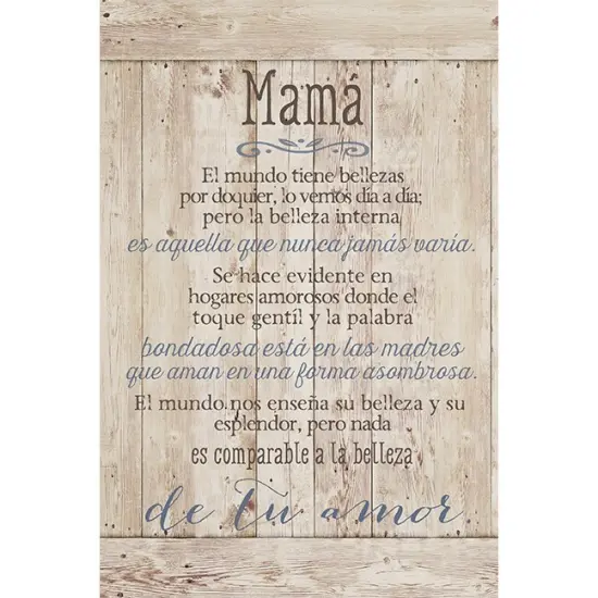 Dexsa Mam&aacute; El Mundo - Mom - Inspirational Saying in Spanish 6x9 Wood Plaque with Easel and Wall Hanger {1}