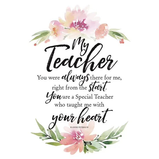 Dexsa My Teacher Woodland Grace Series 6" x 9" Wood Plaque with Easel {1}