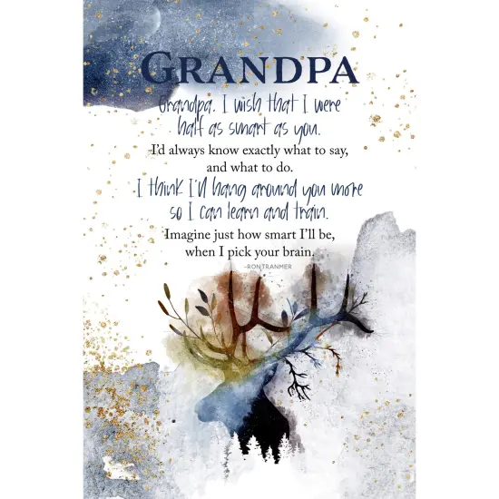 Dexsa Grandpa I Wish Inspirational Wood Plaque 6 inches x 9 inches {1}