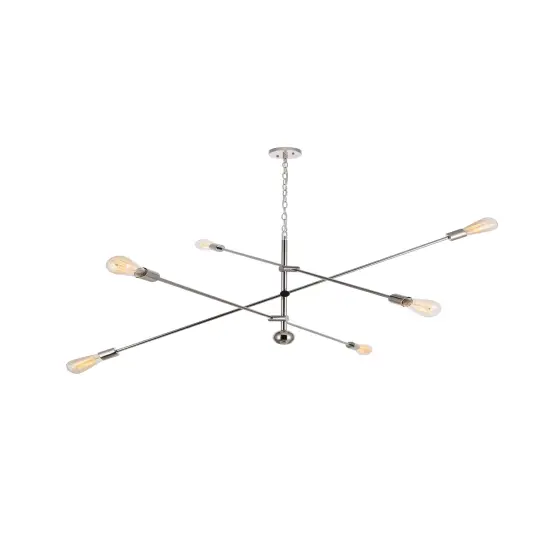 Axel 6 Lights polished Nickel Pendant {2}