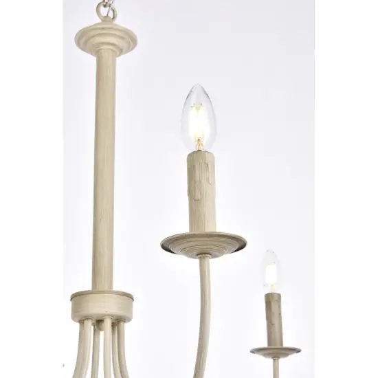 Brielle 6 lights pendant in weathered dove {6}