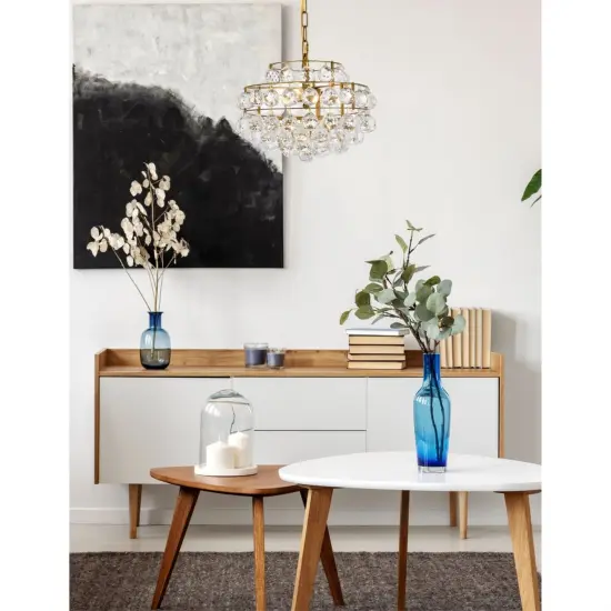 Savannah 14 inch pendant in brass {2}