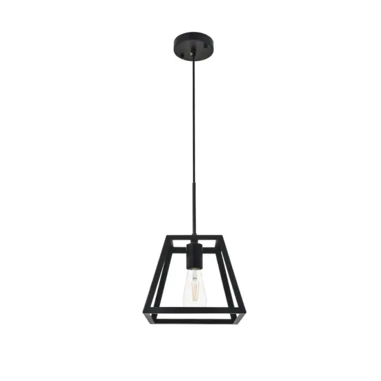Resolute 1 light black Pendant {5}
