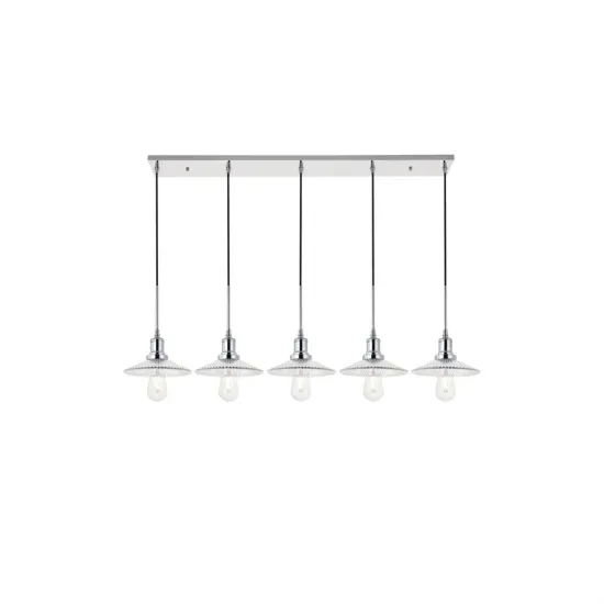 Waltz 5 light chrome Pendant {1}