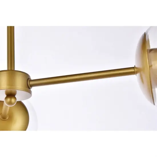 Briggs 26 inch flush mount in brass with clear shade {6}