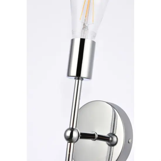 Keely 1 light chrome wall sconce {5}