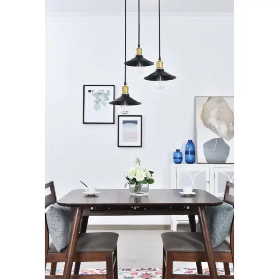 Etude 3 light brass and black Pendant {2}