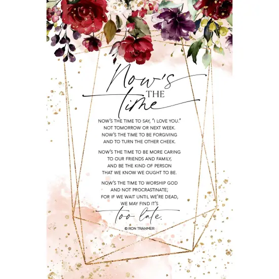 Dexsa Now's The Time Wood Plaque with Easel and Hanger 6 inches x 9 inches {1}